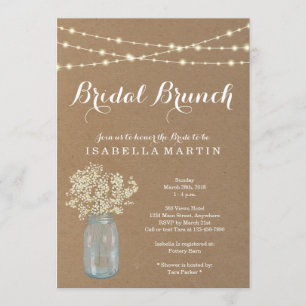 Invitation nuptiale rustique de brunch