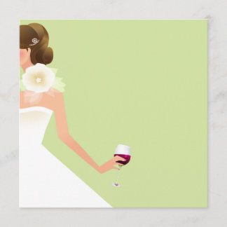 Invitation nuptiale vert clair de vin de douche