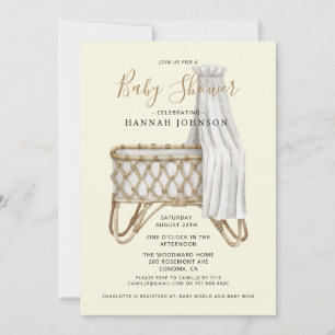 Invitation Nursery Boho Baby shower moderne