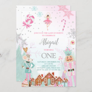 Invitation Nutcracker Anniversaire Fille Terre de sucreries F