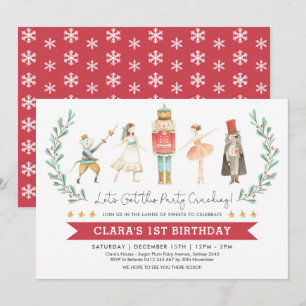 Invitation Nutcracker Anniversaire Sugar Plum Fée Noël