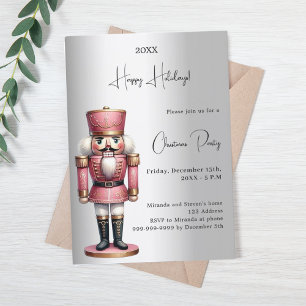 Invitation Nutcracker argent Noël
