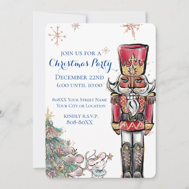 Invitation Nutcracker et Mice Christmas Party (Devant)