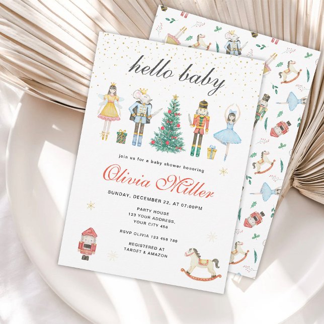 Invitation Nutcracker Hello Baby shower (Créateur téléchargé)