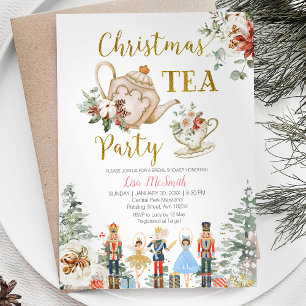Invitation Nutcracker Noël Fête des mariées Tea Party