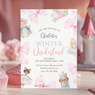 Invitation Nutcracker Onederland Girl premier anniversaire