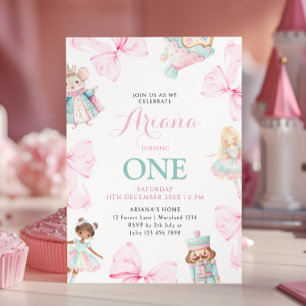 Invitation Nutcracker Onederland Girl premier anniversaire