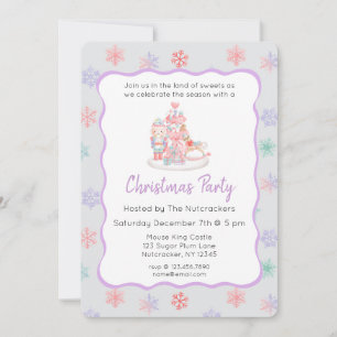 Invitation Nutcracker Pastel fête de Noël