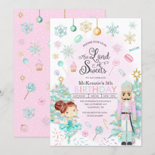 Invitation Nutcracker Sugar Plum Fée Noël Anniversaire