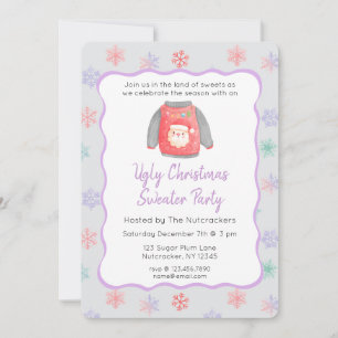 Invitation Nutcracker Ugly Christmas Sweer Party