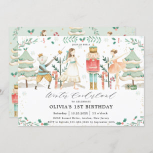 Invitation Nutcracker Winter Onederland 1er anniversaire