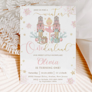 Invitation Nutcracker Winter Onederland 1er anniversaire