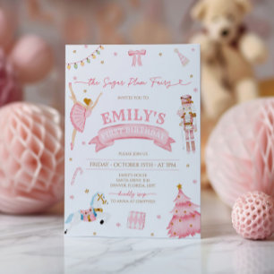 Invitation Nutcracker Winter Onederland 1er anniversaire