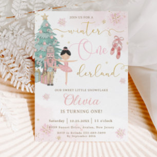 Invitation Nutcracker Winter Onederland 1er anniversaire