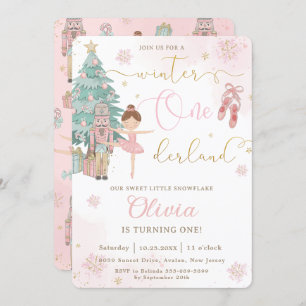 Invitation Nutcracker Winter Onederland 1er anniversaire