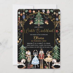 Invitation Nutcracker Winter Onederland 1er anniversaire