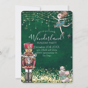 Invitation Nutcracker Winter Wonderland Noël sur Green