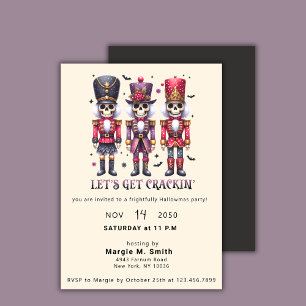 Invitation Nutcrackers de la fête de Hallowmas Halloween Noël