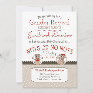 Invitation Nuts ou pas de nuts modifiable Genre Reveillez Inv