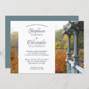 Invitation NYC Pavillon Dames Automne Central Park Mariage