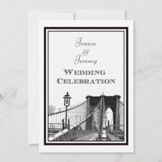 Invitation NYC Skyline Brooklyn Bridge #2 Mariage DIY