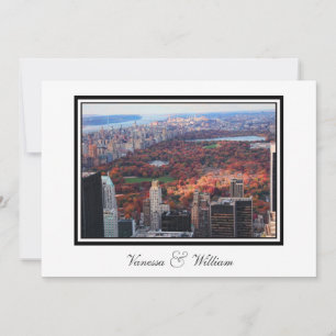 Invitation NYC Skyline Central Park Du Mariage Au-Dessus Invi