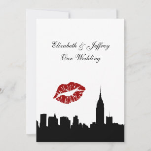 Invitation NYC Skyline Silhouette, Biss ESB #1 BW Mariage V