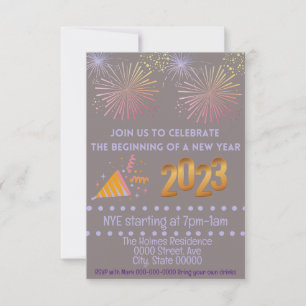 Invitation NYE Party Invitation, Nouvel An Personnaliser