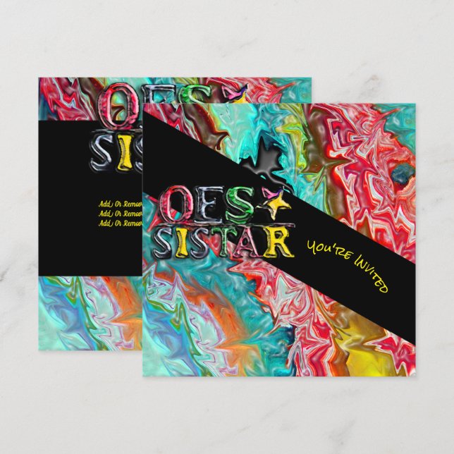 INVITATION O.E. SISTAR (Devant / Derrière)