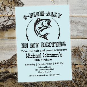 Invitation O-fish-ally Dans ma Soixante-dixième fête d'annive