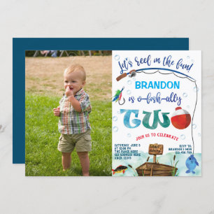 Invitation o-fish-ally, Little Fisherman 2nd Birthday photo