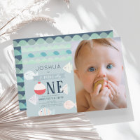 O-fish-ally One Fishing Boy 1er Birthday Photo