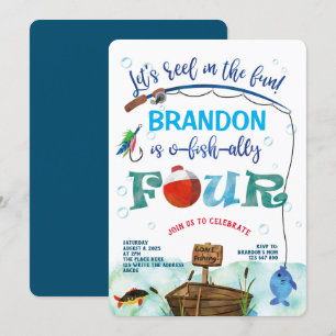 Invitation O-fish-Ally, Petit pêcheur, Pêche 4ème anniversair