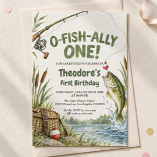 Invitation O-fish-ialement Un Premier Anniversaire de Pêche