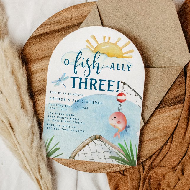 Invitation O Poisson Allié Trois ! | 3e fête d'anniversaire (Créateur téléchargé)