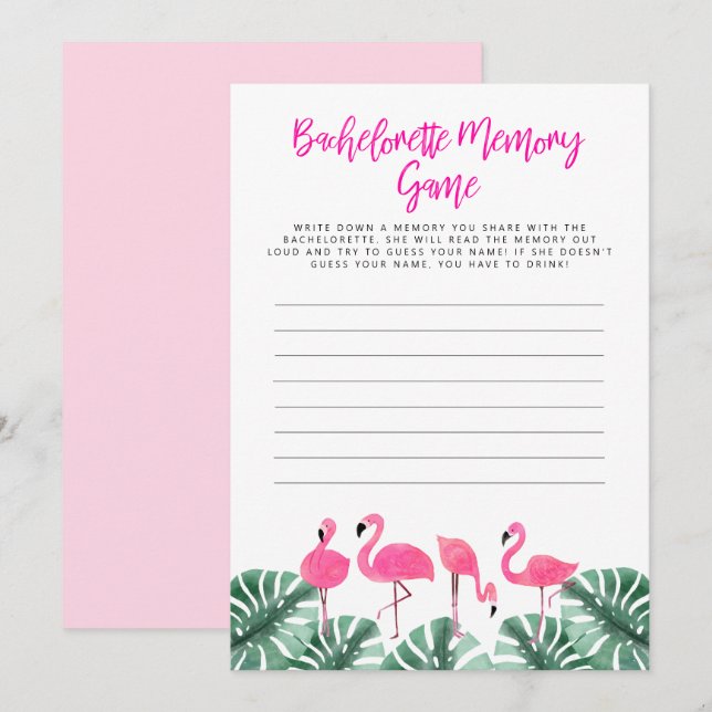 Invitation OAKLEY Flamingo Jeu de mémoire Tropicale pour l'en (Devant / Derrière)
