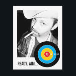 Invitation Objectif de l'invitation aux Bulls Eye 70th Birthd<br><div class="desc">Invitation votre tireur, soldat, chasseur ou amateur de fléchettes préféré "Easy Target", à une fête d'anniversaire de soixante-dixième anniversaire en leur honneur. Customisez toute la copie pour convenir à votre événement. Une façon amusante de surprendre votre tireur d'élite sans méfiance et de sortir le mot avec un sens du humour...</div>