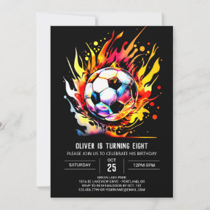 Invitation Objectif élégant Soccer imprimable Anniversaire