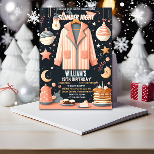 Invitation Obtenez des étoiles Sleepover Fête de bois 13e ann