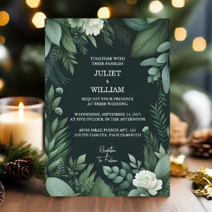Invitation Obtenez Forest Nature Garden Plante Dark Green Mar