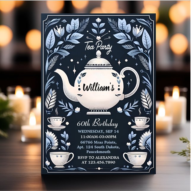 Invitation Obtenez Royal Chic Adult Fairy Tea Party 60e anniv (Créateur téléchargé)