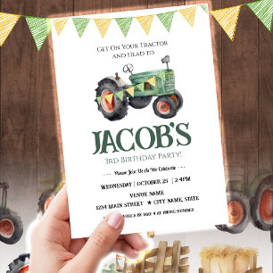 Invitation Obtenez votre tracteur 3ème anniversaire