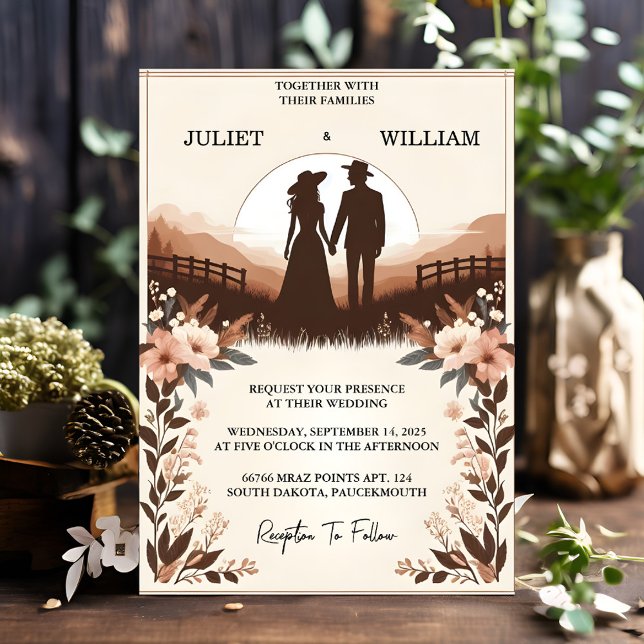 Invitation Obtenir Jardin Floral Ressort Boho Boho Rustique M (Créateur téléchargé)
