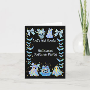 Invitation Obtenons des enfants Éffrayants Halloween plié Inv