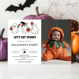 Invitation Obtenons Éffrayante Fête d'Halloween Photo