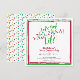 Invitation OBTENONS la fête de vacances des lumières   de