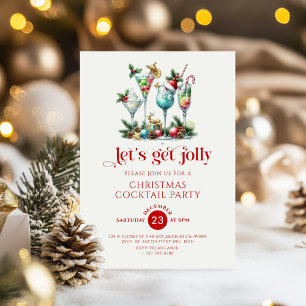 Invitation Obtenons l'Invitation Jolly Christmas Cocktail Par