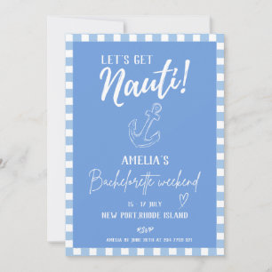 Invitation Obtenons nauti Blue côtier Bachelorette fête