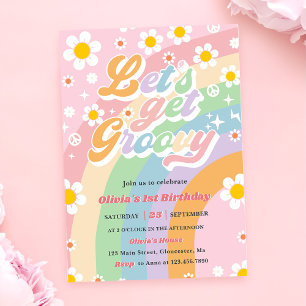 Invitation Obtenons Super Filles Florales Vintages Anniversai