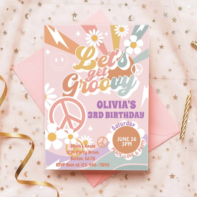 Invitation Obtenons Super Peach Love Party 3ème anniversaire (Créateur téléchargé)